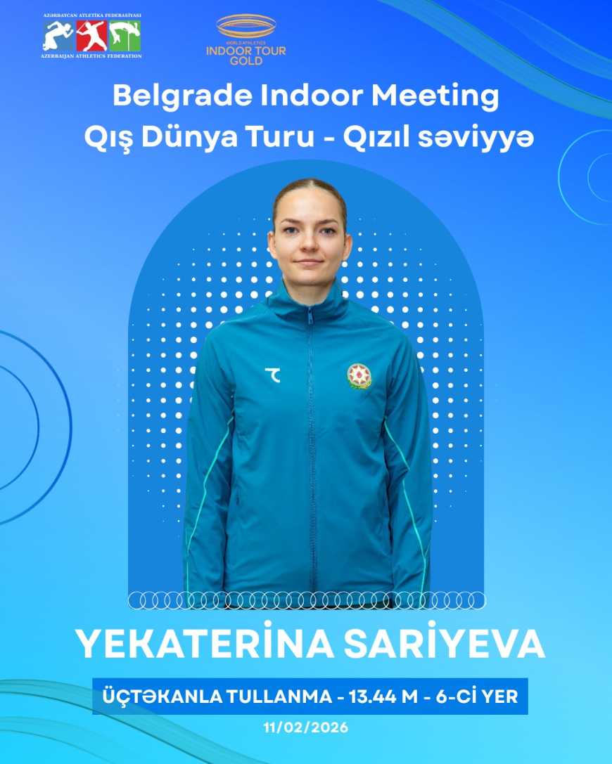 Yekaterina Sariyeva Serbiyanın Belqrad şəhərində keçirilən Qış dünya turunda!