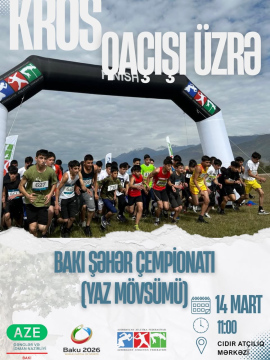 Kros qaçışı üzrə Bakı şəhər yaz çempionatı keçiriləcək.