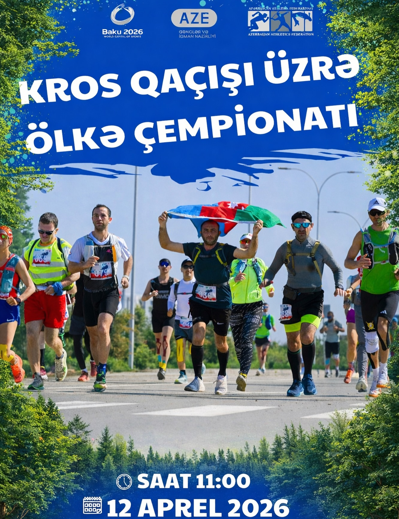 Kros qaçışı üzrə ölkə çempionatı keçiriləcək.