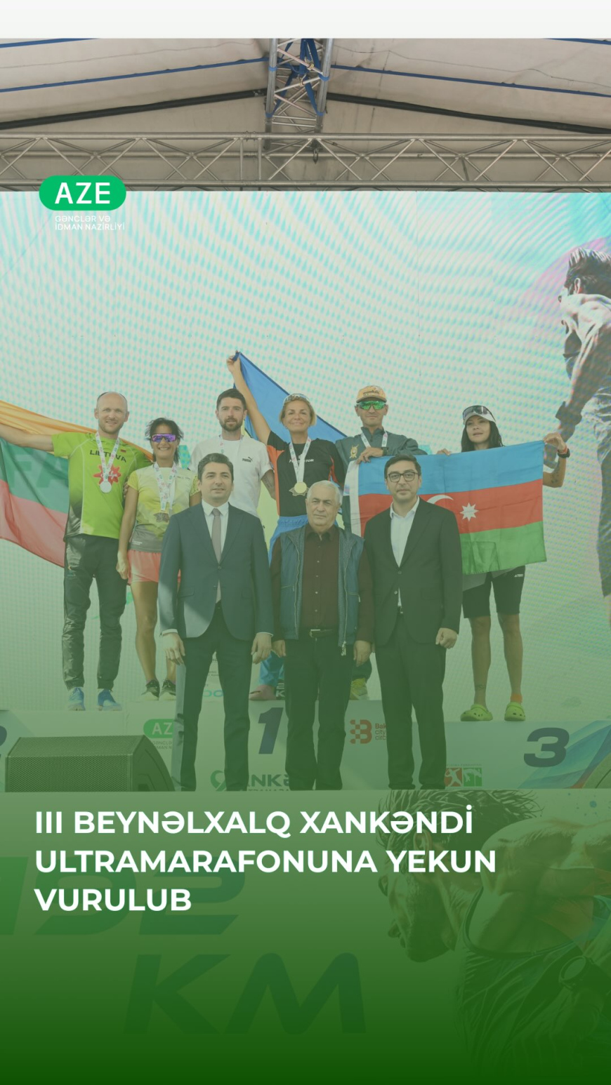 III beynəlxalq Xankəndi ultramarafonuna yekun vurulub.