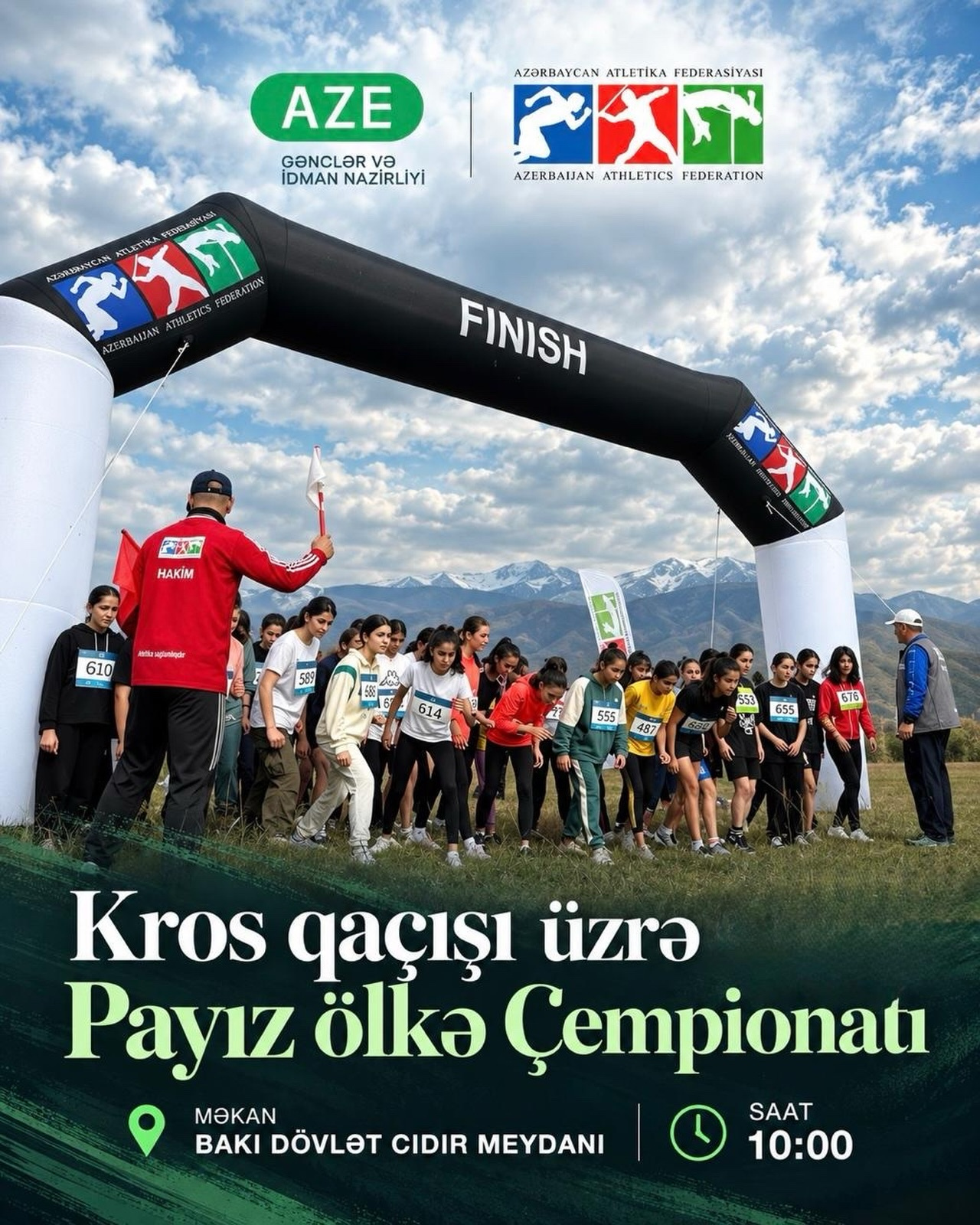 Kros qaçışı üzrə Payız ölkə çempionatı keçiriləcək.